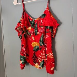 Old Navy Red Floral Camisole